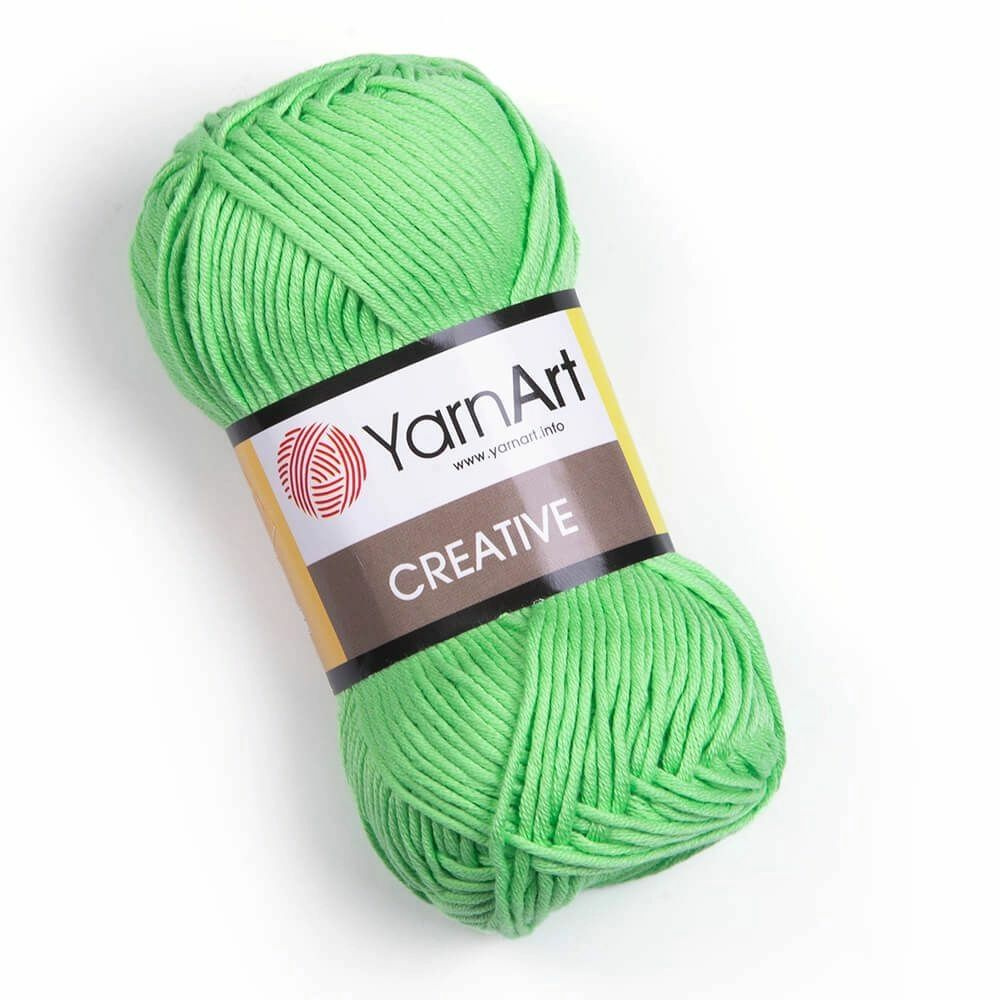 Пряжа Creative YarnArt - 2 мотка (239-салатовый) 50гр, 85м, 100% хлопок. Ярнарт Креатив  #1