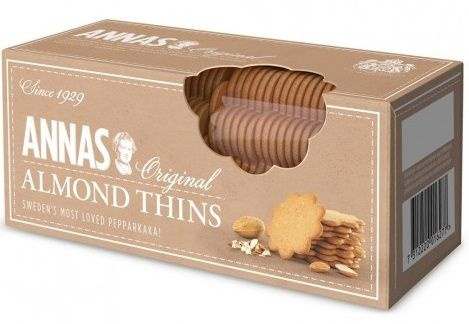 Печенье имбирное песочное Annas Ginger Thins с миндалем, 150 гр. #1