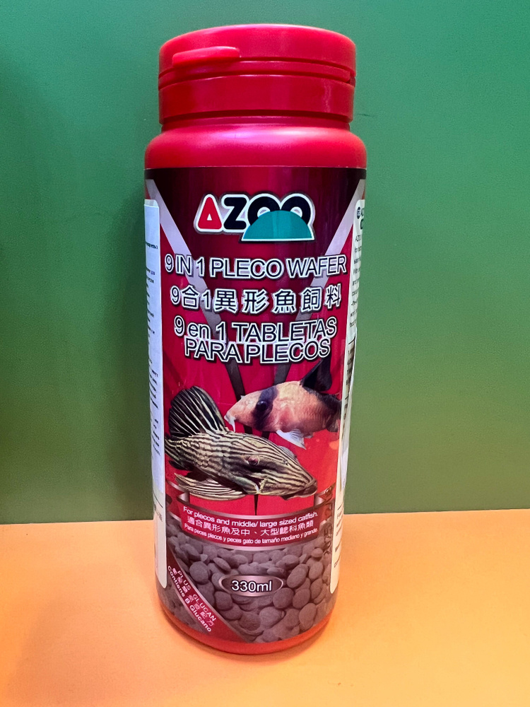 AZOO 9 IN 1 Pleco Wafer (AZOO 9 В 1 Корм в пластинках для лорикариевых сомов) 330 мл.  #1