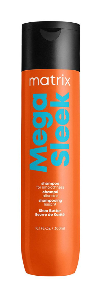 Разглаживающий шампунь для волос с маслом ши Mega Sleek Shampoo for Smoothness, 300 мл  #1