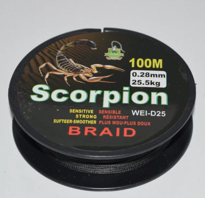 Плетеный шнур Scorpion, 100м 0,18мм #1