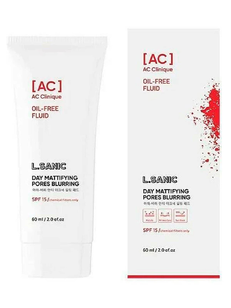 L.Sanic / Флюид дневной суперлёгкий матирующий AC Clinic Mattifying Oil-Free Fluid SPF 15, 60ml  #1