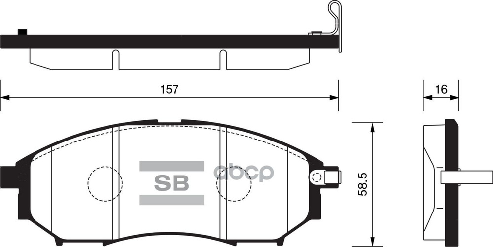 Колодки Тормозные Nissan Murano/Pathfinder/Qashqai 03- Перед. Sangsin brake арт. SP1249  #1