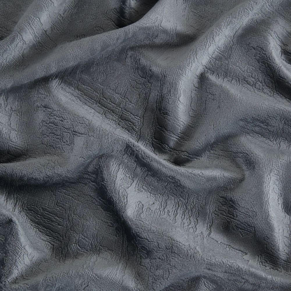Daily by T Интерьерная ткань "Венуа" погонный метр, бархат с теснением, цвет бежевый;серый 280 см.  #1