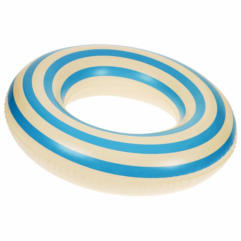 Круг для плавания 90 см, цвет белый/голубой #1