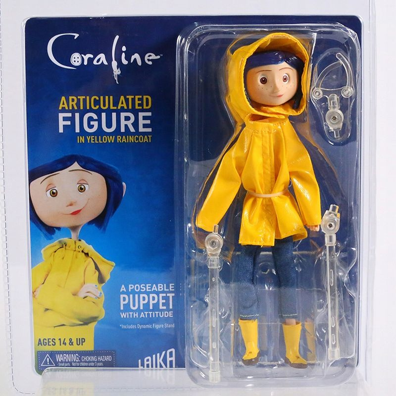 Фигурка Коралина в стране кошмаров / Coraline in Raincoat yellow (18см)  #1