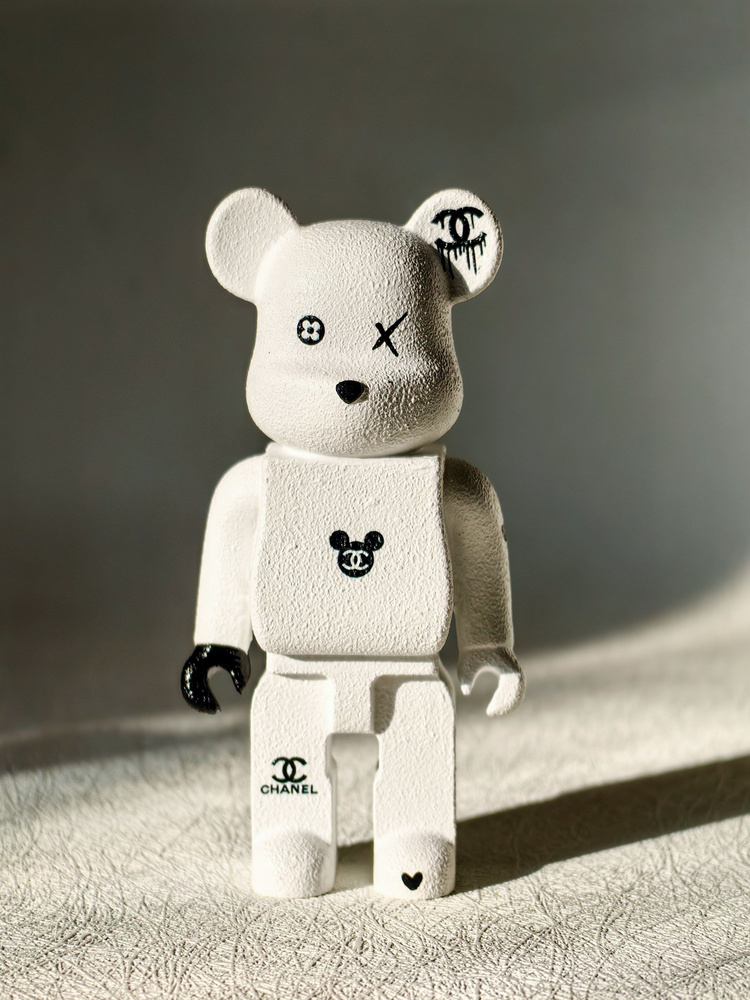 Фигурка интерьерная мишка Bearbrick Brands (10 см) из гипса, ручная работа  #1