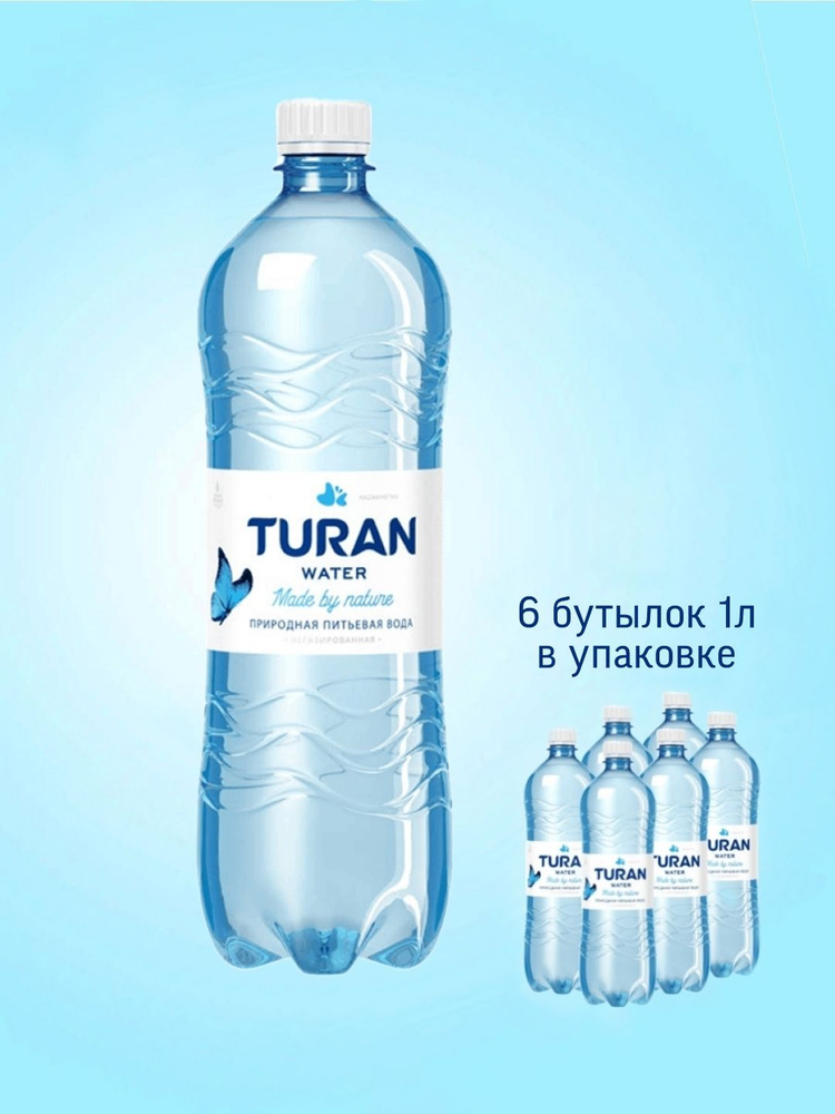 TURAN Вода Питьевая Негазированная 1000мл. 6шт #1