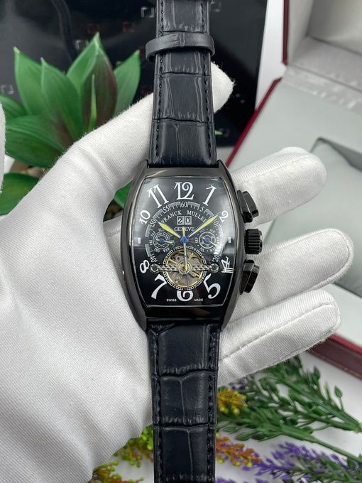 Мужские наручные часы FRANCK MULLER с кожаным ремешком в подарочной упаковке  #1