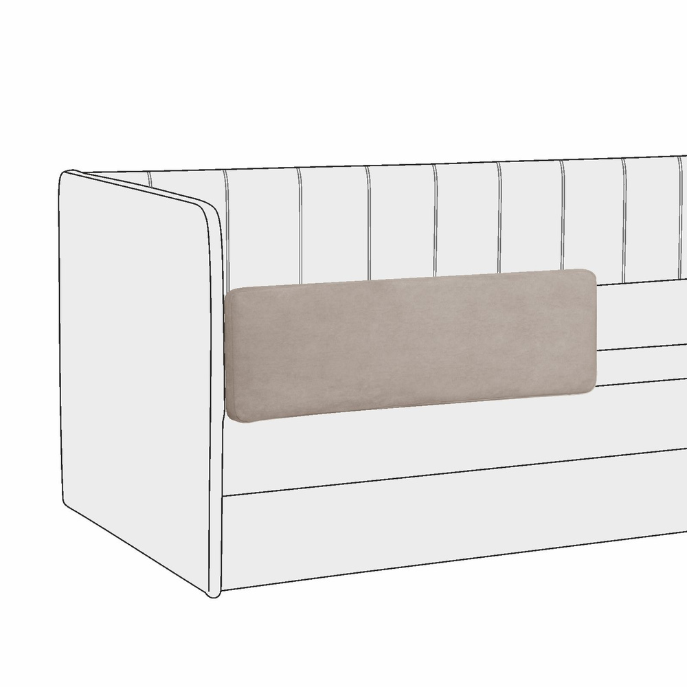 Бортик безопасности для кровати-дивана Teddy, съемный, серый беж (307)  #1