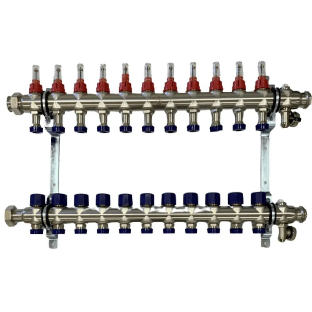 Коллекторная группа c расходомером 1"x 3/4 11 отводов TST #1
