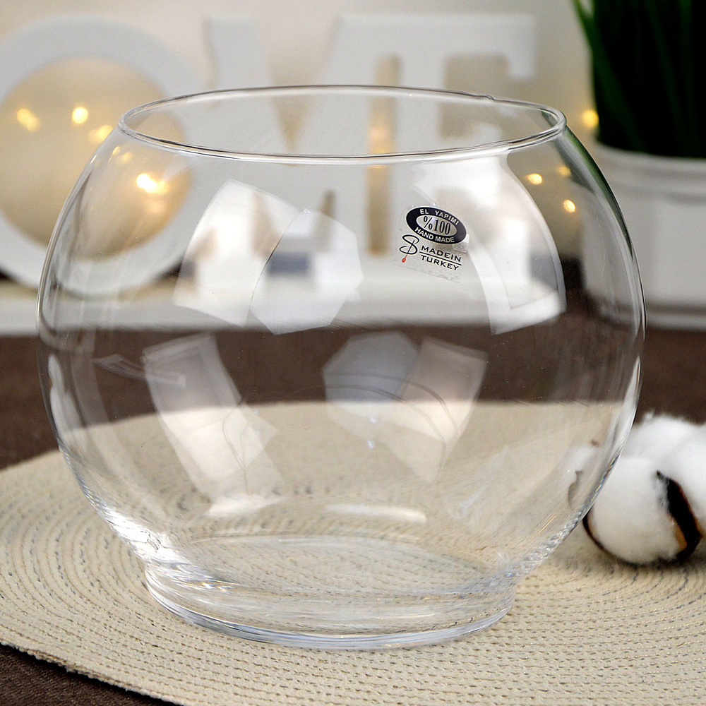 Ваза шар аквариумная для флорариума 18см Alegre Glass стеклянная прозрачная  #1