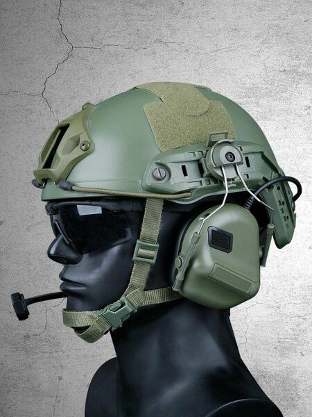 Тактические наушники для стрельбы Headset V с гарнитурой микрофоном/для каски или шлема  #1