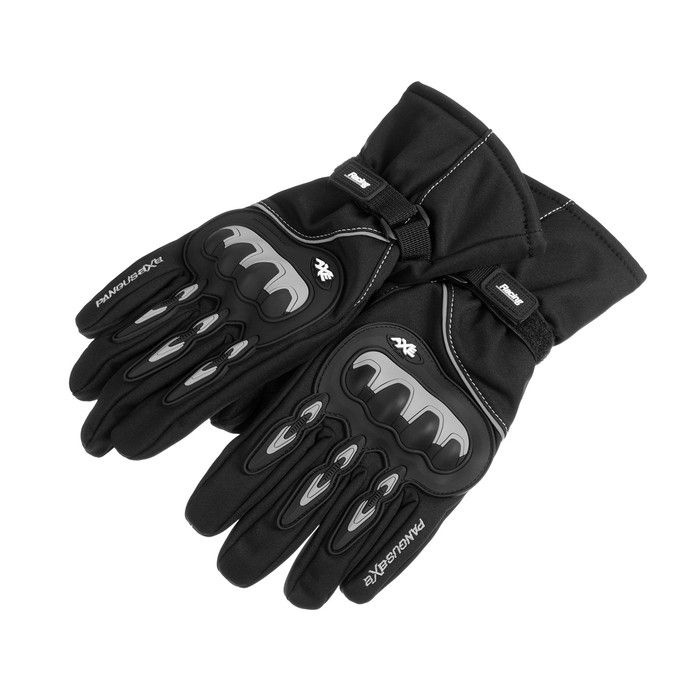 Мотоциклетные перчатки КНР Зимние, размер L, черно-серые  #1