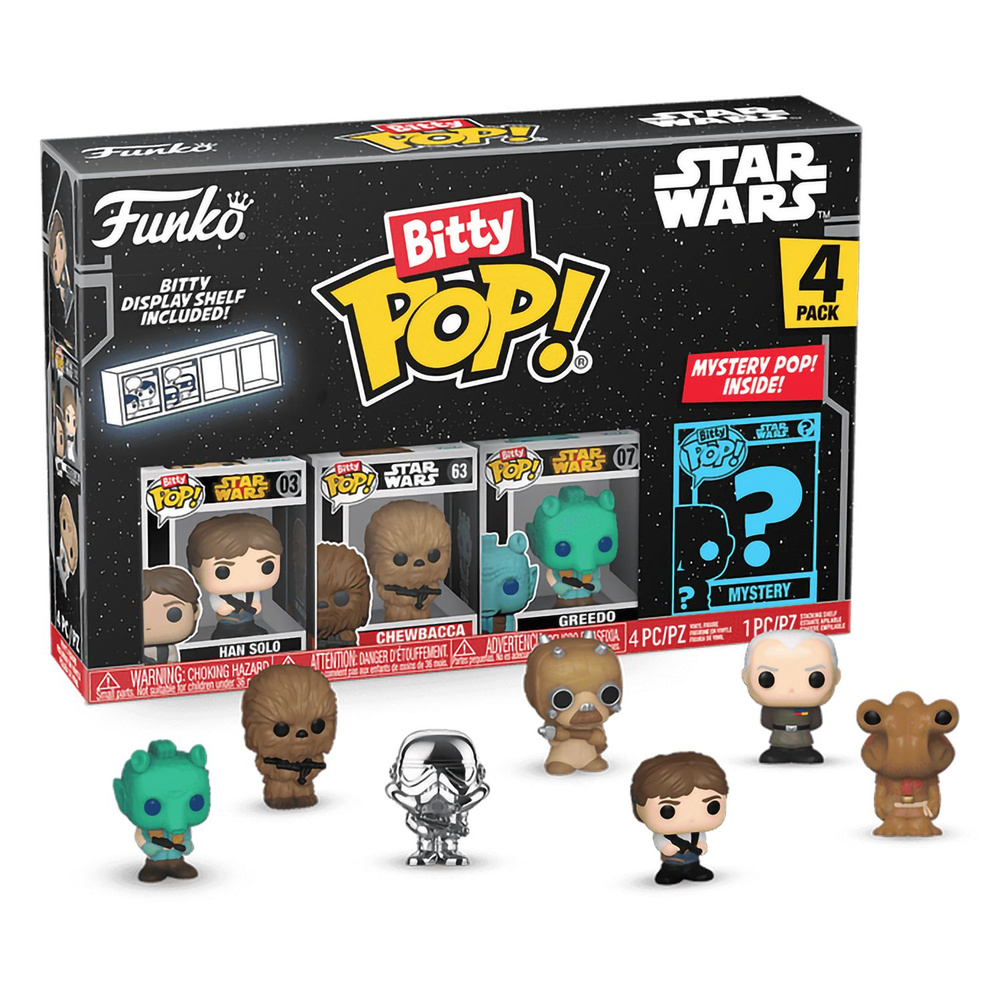 Фигурка Funko Bitty POP! Star Wars S3 Han Solo+Chewbacca+Greedo+Mystery 4PK 71513 #1