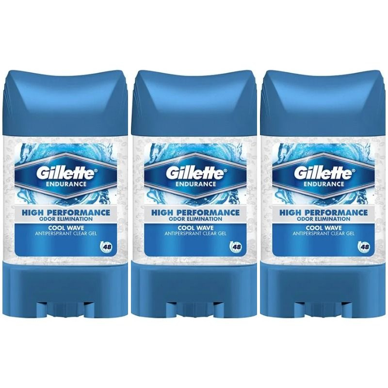 Gillette Гелевый дезодорант-антиперспирант Endurance Cool Wave, 70 мл, 3шт  #1