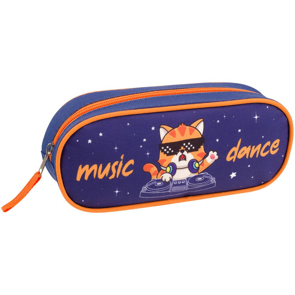 Пенал 210*80*45 ArtSpace "Music Cat", полиэстер #1