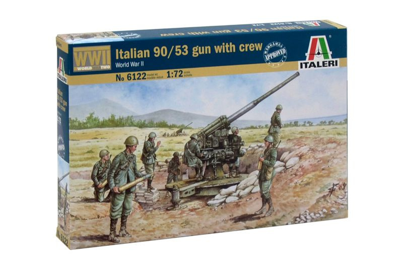 6122 Итальянская пушка калибра 90/53 с ЭКИПАЖЕМ 1/72 #1
