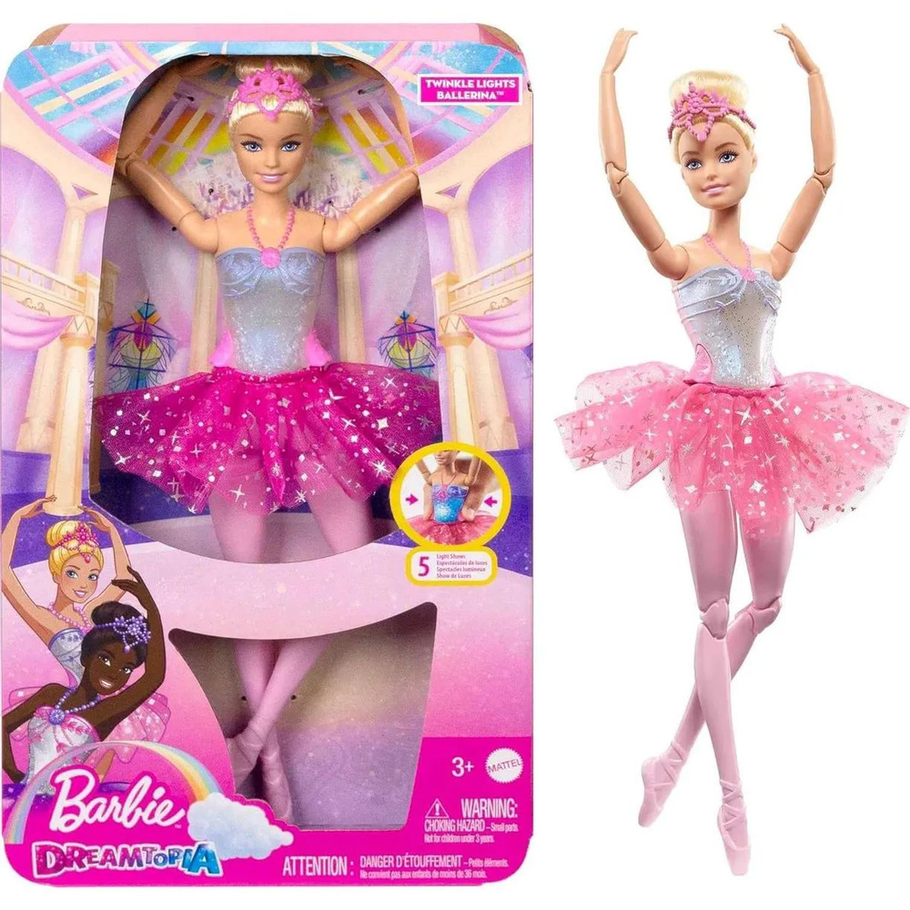 Кукла Barbie Mattel Dreamtopia Ballerina HLC25 Волшебные огоньки #1