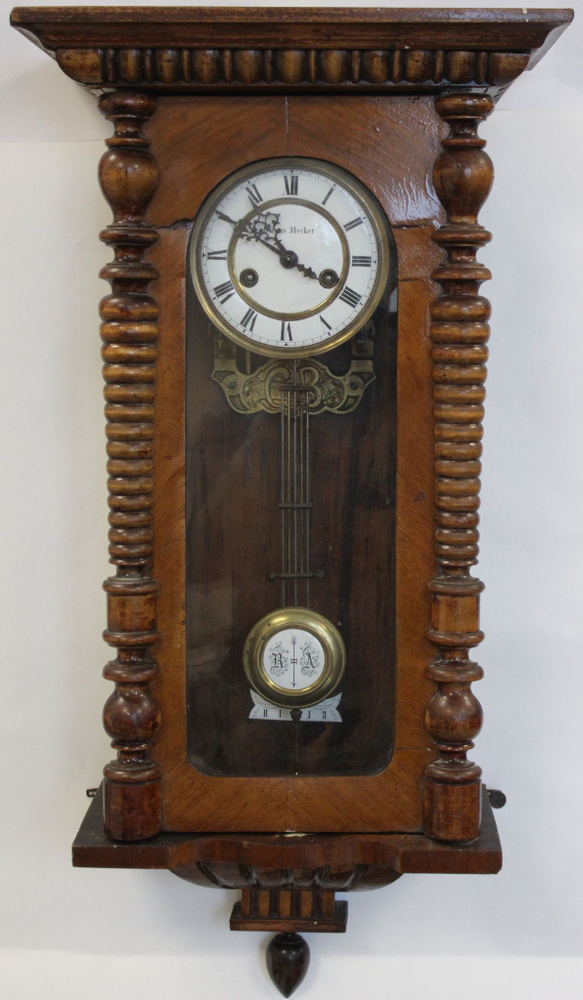 Часы Gustav Becker Густав Бекер с боем старинные настенные 19 век  #1