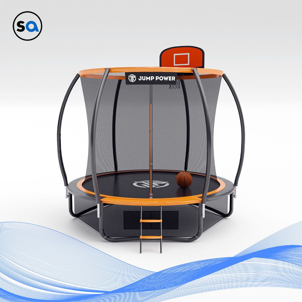 Батут Jump Power 8 ft Pro Inside Basket Orange #1