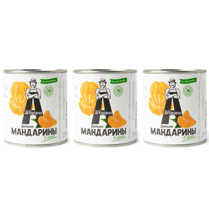 Segreti D Artigiano Мандарины дольки в легком сиропе, 314 мл, 3 шт #1
