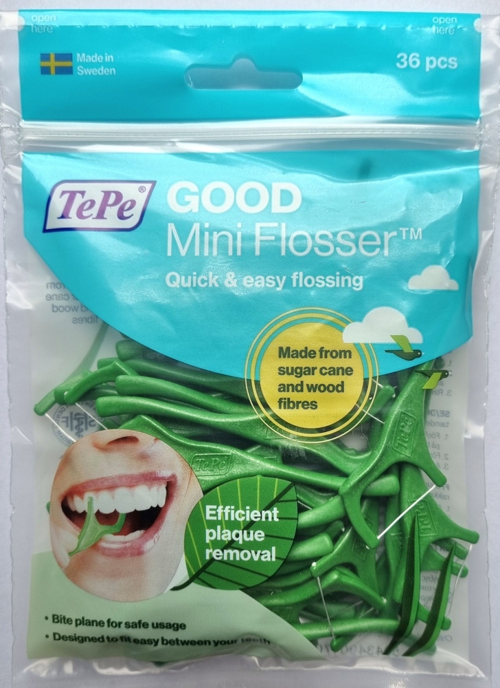 TePe GOOD Mini Flosser 36шт в мягкой упаковке с zip замком. #1