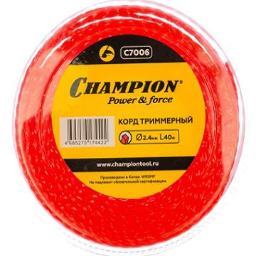 Корд триммерный CHAMPION Twisted Square 2.4мм* 40м (витой квадрат) #1