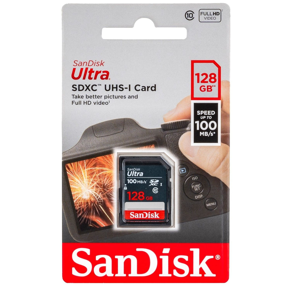 SanDisk Карта памяти Ultra 128 ГБ  (SDSDUNR-128G-GN3IN) #1