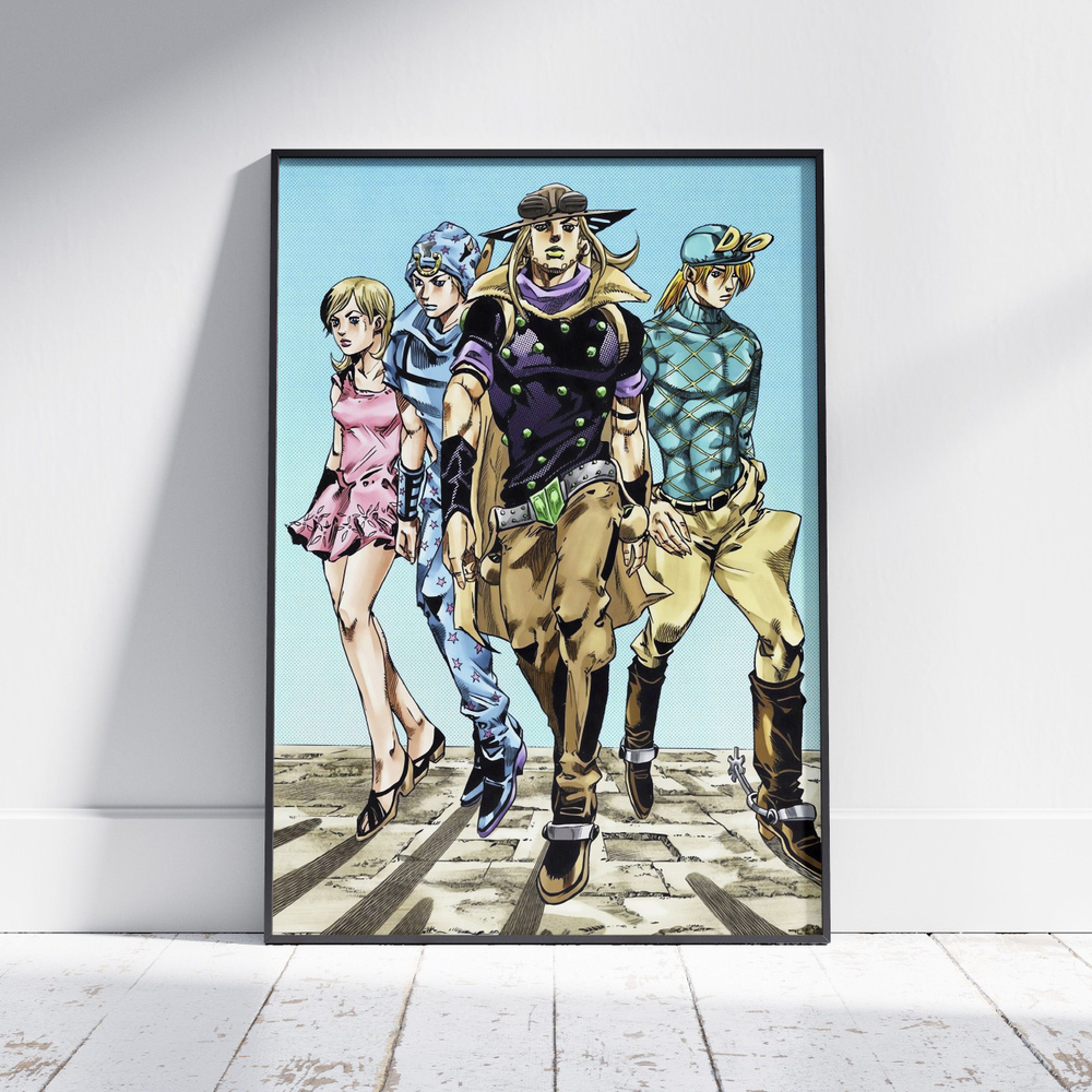 Плакат на стену для интерьера ДжоДжо (Steel Ball Run 13) - Постер по аниме JoJo формата А4 (21x30 см) #1