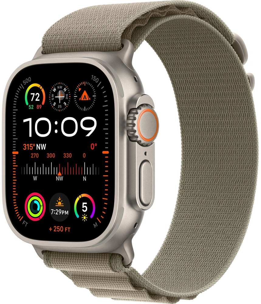 Умные часы Apple Watch Ultra 2 49 мм Titanium Case GPS + Cellular, Olive Alpine Loop #1