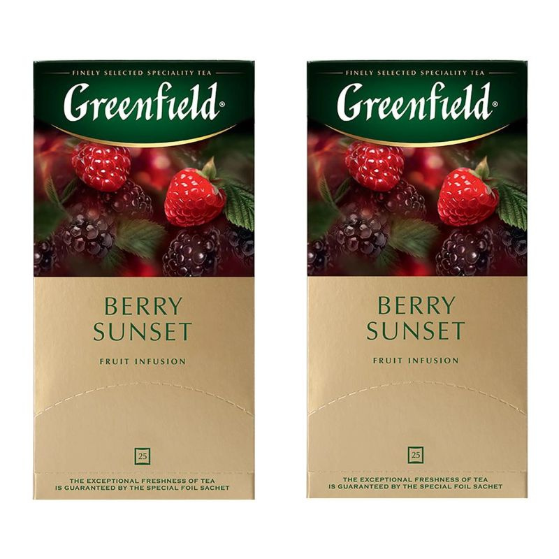 Greenfield Чай Берри Сансет, 25 пакетиков, 2 упаковки #1