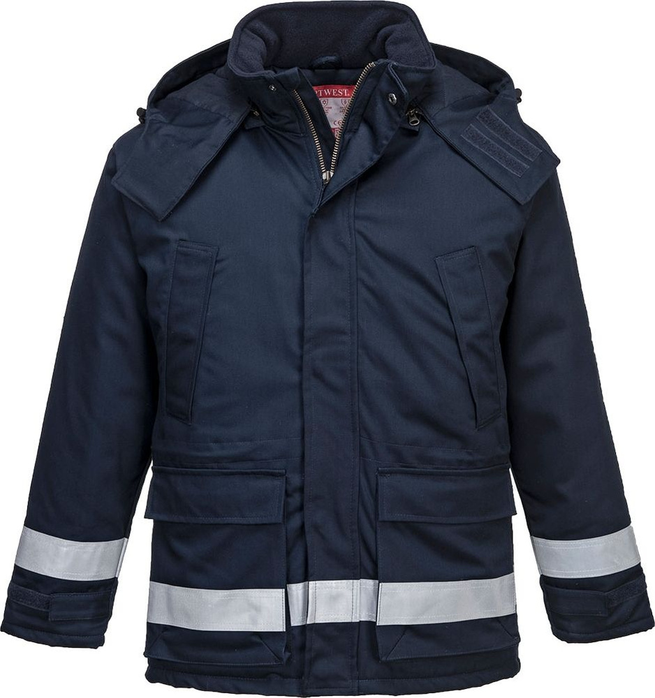 Зимняя антистатическая куртка с огнестойкой отделкой Portwest FR59, Темно-синий  #1