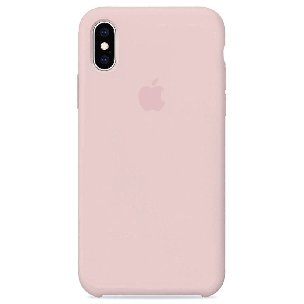 Силиконовый чехол для смартфона Silicone Case на iPhone Xs MAX / Айфон Xs MAX с логотипом, розовый песок #1