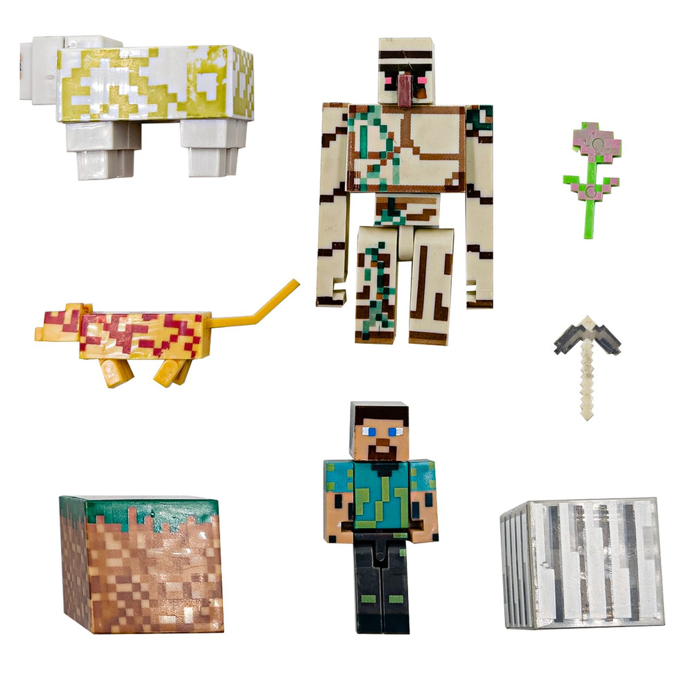 Набор железных кукол Майнкрафт - Iron set figure Minecraft подвижная фигурка, игрушка.  #1