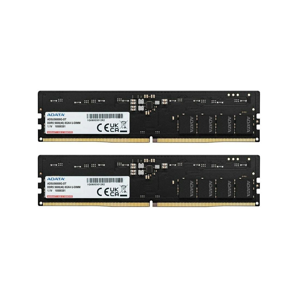 ADATA Оперативная память Комплект модулей памяти ADATA AD5U56008G-DT DDR5 16GB (Kit 2x8GB) 2x (Комплект #1