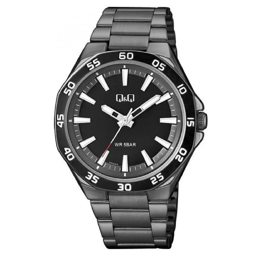 Q&Q QZ82-412 мужские кварцевые наручные часы со штриховыми индексами  #1