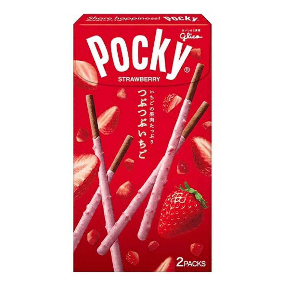 Палочки Glico Pocky палочки в шок. клубничные сердечки 55 г #1