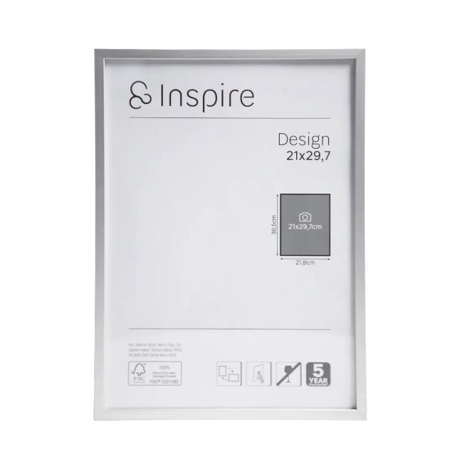 Рамка Inspire Design 21x29.7 см алюминий цвет серебро #1