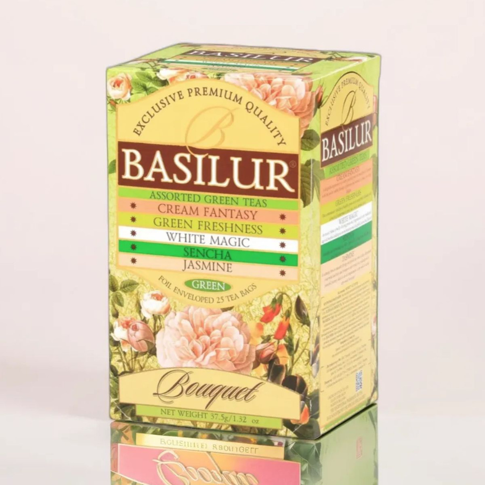 Чай зеленый Базилур Букет "Ассорти", 25 пакетиков #1