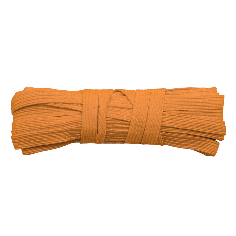 Резинка бельевая для шитья, 5.5 г/м, эластичность 210% , 10 мм*10 м, оранжевая, Красная лента  #1