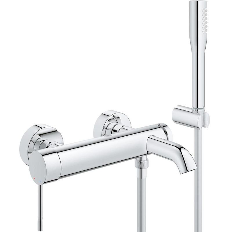 Смеситель для ванны GROHE Essence+ с душевым гарнитуром, хром (33628001)  #1