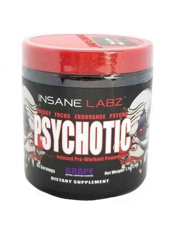 Предтренировочный комплекс Фруктовый пунш 35 порций Insane Labz Psychotic 220 гр.  #1