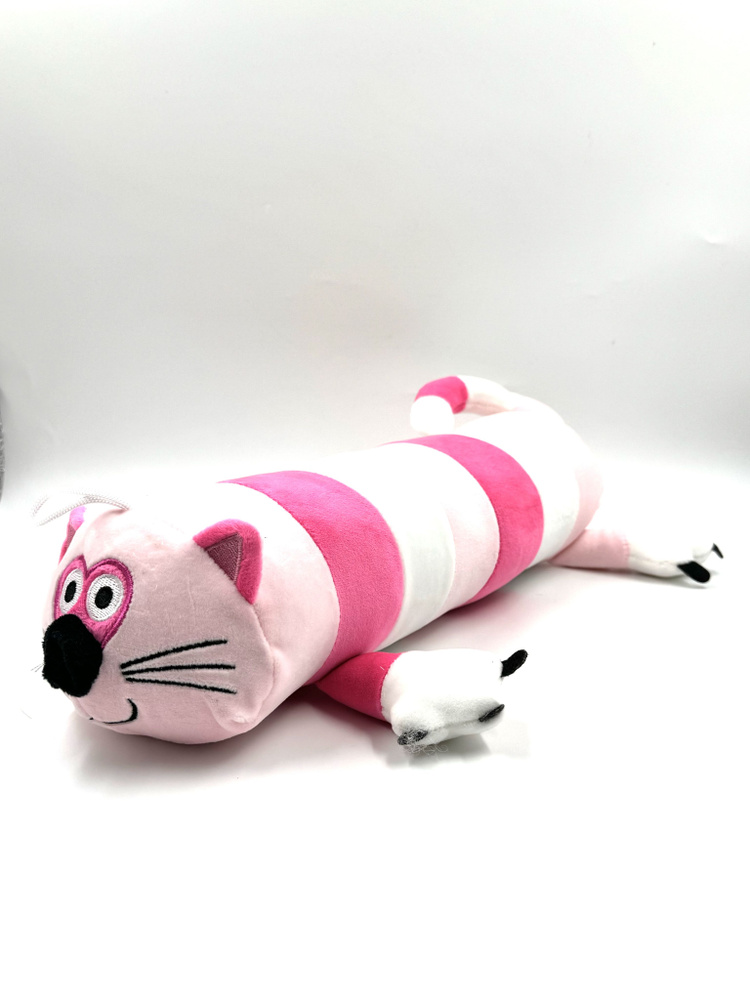Мягкая игрушка подушка длинный кот батон полосатый #1