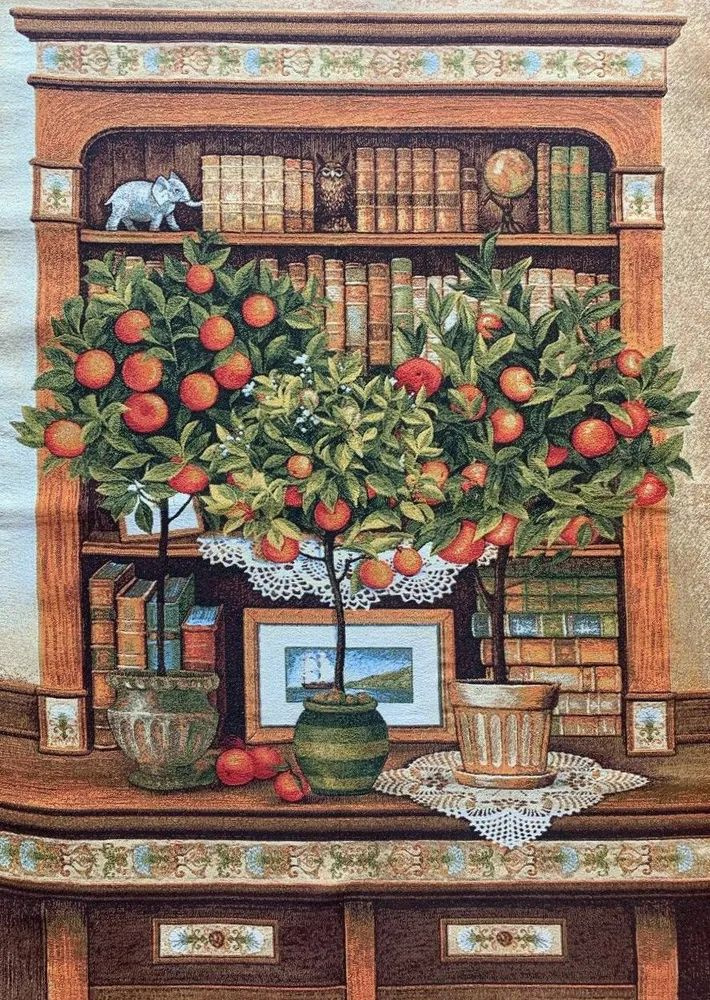Панно гобеленовое на стену "Апельсиновое дерево", 100х70 см / Гобелен  #1