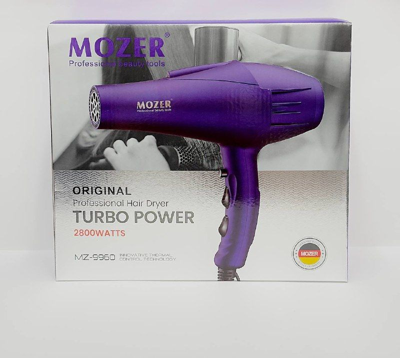 ProMozer Фен для волос Mz-9960 2800 Вт, скоростей 2, кол-во насадок 2, фиолетовый  #1