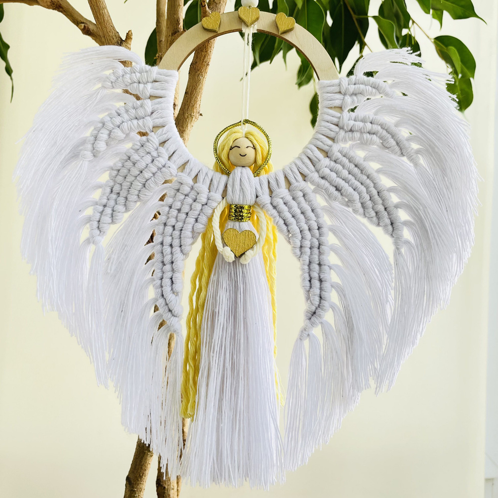 Ангел -хранитель-оберег, бело-золотой #1