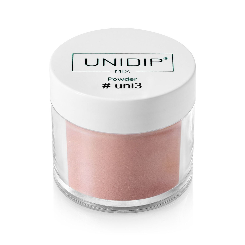 UNIDIP #uni3 Дип-пудра для покрытия ногтей без УФ 24 г #1