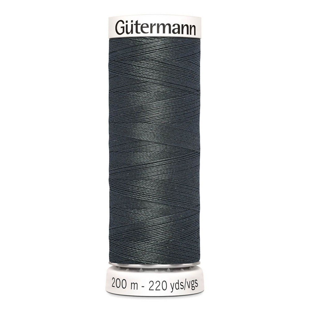 Нить Gutermann, Sew-All 100/200м для всех материалов, 100% п/э, цвет 141 антрацитовый  #1