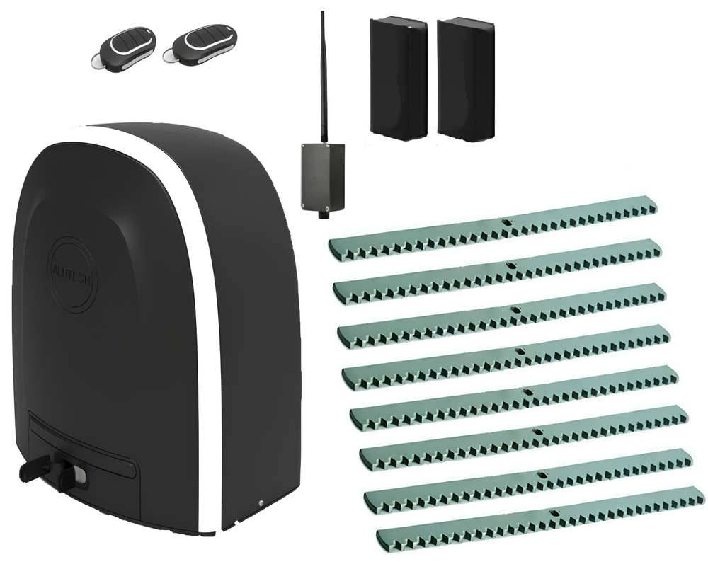 Автоматика для откатных ворот ALUTECH RTO-1000MKIT-F8-BT, комплект: привод, фотоэлементы, 2 пульта, Bluetooth-модуль, #1
